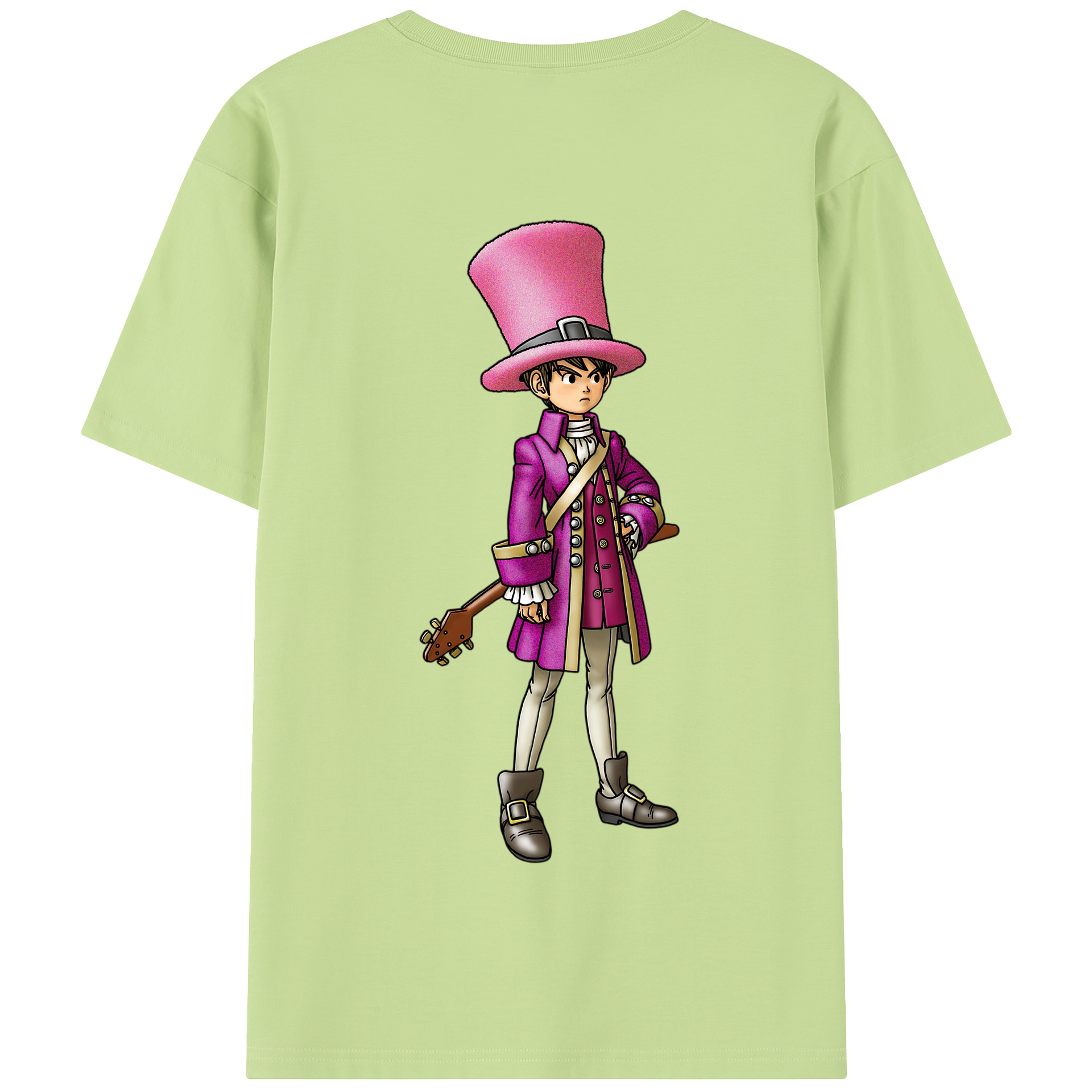 （画像用） ドラゴンクエスト Doragon Kuesuto Dragon Quest 綿100％半袖Tシャツ（背面プリント）
